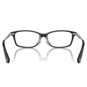 Burberry Classic Luxury Rectangle Eyeglasses Unisex — side view, Gray Acetate temples
