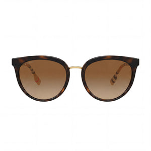 Burberry Willow Cat Eye Sunglasses for Men — front view, Dark Havana frame