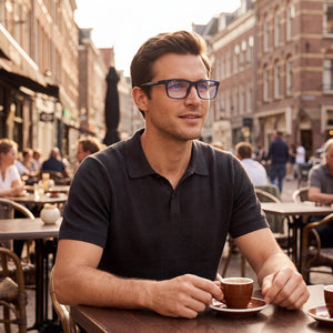 Calvin Klein Blue Eyeglasses Men — lifestyle wear, evening desk work