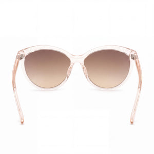 Calvin Klein Ck19534s Cat Eye Sunglasses Women — side view, Non-Polarized Crystal Beige/Brown lens