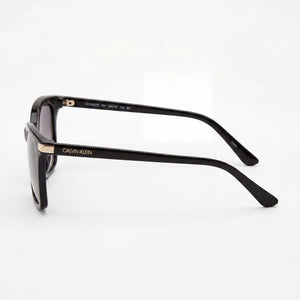 Calvin Klein CK19536S Cat Eye Sunglasses Women — side view, Non-Polarized Black lens