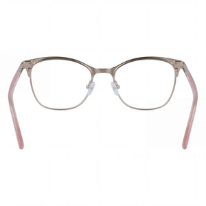 Calvin Klein Ck21124 Rectangle Eyeglasses Women — side view, Pink Acetate temples