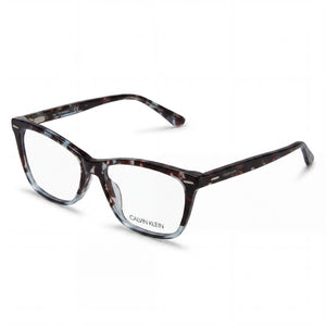 Calvin Klein CK21501 Havana Transparent Blue Cat Eye Eyeglasses for Unisex, Plastic frame