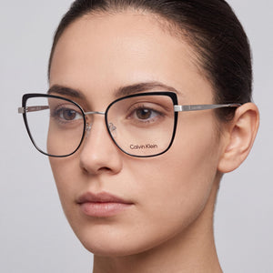 Calvin Klein Ck22101 Black Silver Eyeglasses Unisex — lifestyle wear, morning news and coffee routines