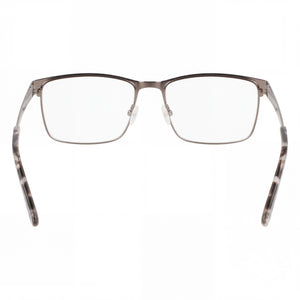 Calvin Klein Ck22102 Rectangle Eyeglasses Unisex — side view, Silver Metal temples