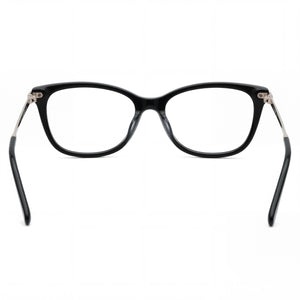 Calvin Klein Ck22501 Cat Eye Eyeglasses Unisex — side view, Black Plastic temples