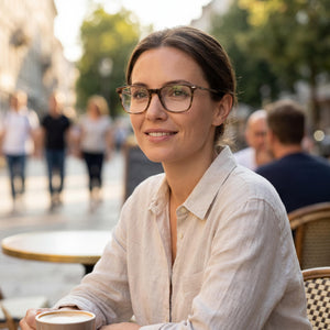 Calvin Klein CK22541 Striped Olive Eyeglasses Women — lifestyle wear, office and reading