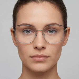 Calvin Klein Ck23128 Cat Eye Eyeglasses for Women — interior view, Polycarbonate demo lenses