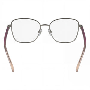 Calvin Klein Ck23128 Cat Eye Eyeglasses Women — side view, Silver Metal temples