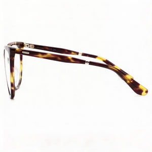 Calvin Klein Ck23513 Rectangle Eyeglasses Unisex — side view, Havana Metal temples