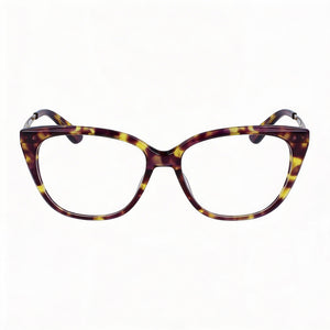 Calvin Klein Ck23520 Cat Eye Eyeglasses Women — side view, Havana Acetate temples