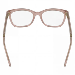 Calvin Klein CK23545 Cat Eye Eyeglasses Women — side view, Brown Acetate temples