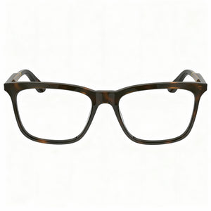 Calvin Klein CK23547 Square Eyeglasses Unisex — side view, Havana Acetate temples