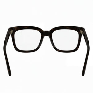 Calvin Klein CK24516 Rectangle Eyeglasses Women — side view, Havana Acetate temples