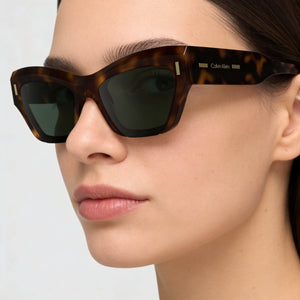 Calvin Klein Ck24531s Cat Eye Sunglasses for Women — interior view, Non-Polarized lens detail