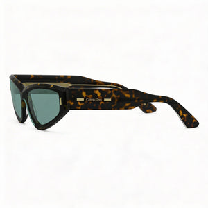 Calvin Klein Ck24534s Rectangle Sunglasses Unisex — side view, Non-Polarized Light Azure lens