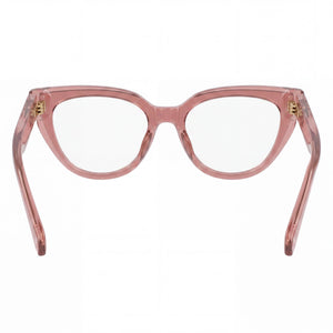 Calvin Klein CKJ 24628 605 Cat Eye Eyeglasses Women — side view, Transparent Acetate temples