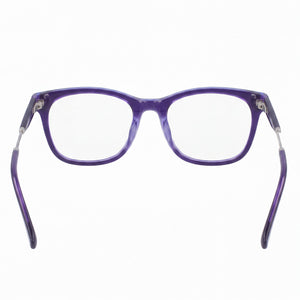 Calvin Klein CKJ18706 Rectangle Eyeglasses Women — side view, Purple Propionate temples