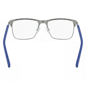 Calvin Klein CKJ21400 Rectangle Eyeglasses Men — side view, Blue Metal temples