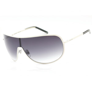 Calvin Klein CKR120S White Shield Sunglasses for Men, Grey lens