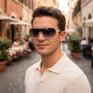 Calvin Klein CKR120S White Sunglasses Men — outdoor wear, Grey lens