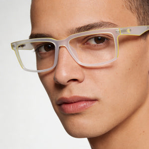 Calvin Klein Jeans CKJ23612 Rectangle Eyeglasses Unisex — side view, Gray Injected temples