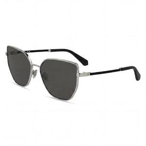 Calvin Klein Jeans Ckj25209s Silver Cat Eye Sunglasses for Women, Grey lens
