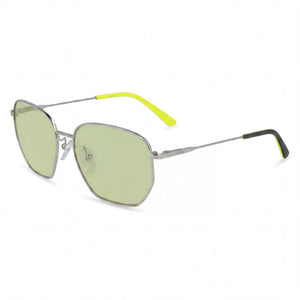 Calvin Klein standard Silver Round Sunglasses for Women, Silver lens