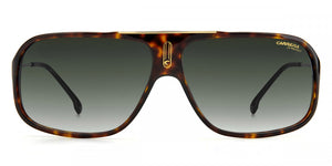 Carrera Unisex Havana Rectangular Sunglasses (COOL65 086/9K)