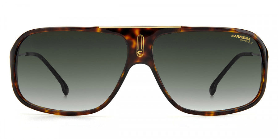 Carrera Unisex Havana Rectangular Sunglasses (COOL65 086/9K)