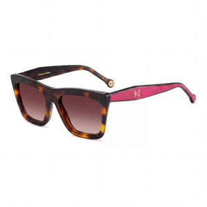 Carolina Herrera 207076 Havana Square Sunglasses for Women, Brown Shaded lens