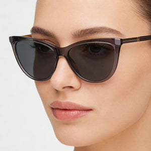 Carolina Herrera Casual Cat Eye Sunglasses for Women — interior view, Non-Polarized lens detail