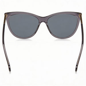 Carolina Herrera Casual Cat Eye Sunglasses Women — side view, Non-Polarized Gray Violet lens