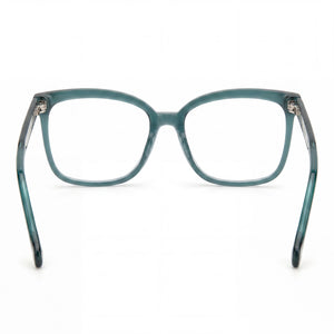 Carolina Herrera CH 0012 Square Eyeglasses Women — side view, Teal Acetate temples