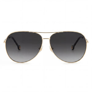 Carolina Herrera Ch 0034/S Aviator Sunglasses for Women — front view, Stainless Steel frame