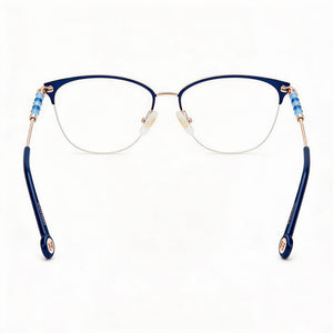 Carolina Herrera Ch 0038 Oval Eyeglasses for Women — front view, Stainless Steel