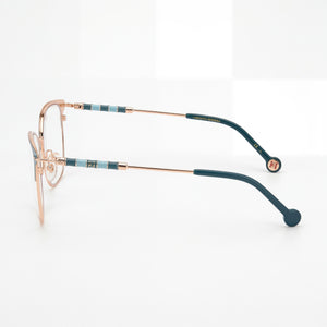 Carolina Herrera CH 0040 Square Eyeglasses for Women — front view, Stainless Steel
