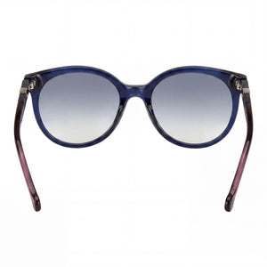 Carolina Herrera CH 0046/S Round Sunglasses Women — side view, Non-Polarized Blue Violet lens