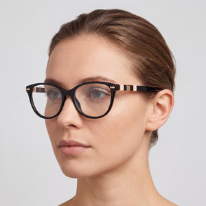 Carolina Herrera CH 0048 Cat Eye Eyeglasses for Women — interior view, demo lenses