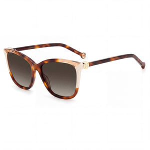 Carolina Herrera Ch 0052/S Havana Ivory Square Sunglasses for Women, Non-Polarized lens