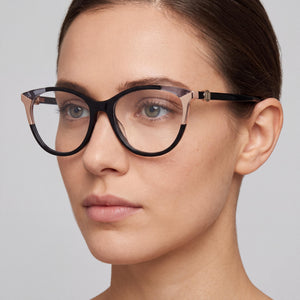 Carolina Herrera Ch 0054 Oval Eyeglasses for Women — interior view, Polycarbonate demo lenses