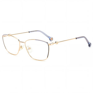 Carolina Herrera Ch 0060 Gold Blue Rectangle Eyeglasses for Women, Stainless Steel frame