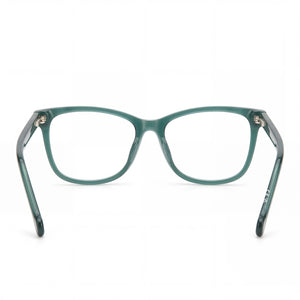 Carolina Herrera Ch 0066 Square Eyeglasses Women — side view, Green Plastic temples
