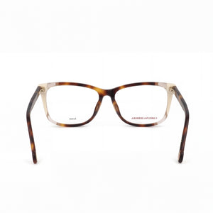 Carolina Herrera CH 0066 Rectangle Eyeglasses Women — side view, Havana Acetate temples