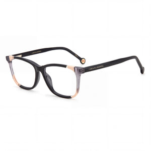 Carolina Herrera CH 0066 KDX Black Nude Square Eyeglasses for Women, Acetate frame