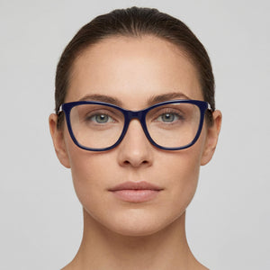 Carolina Herrera CH 0071 Rectangle Eyeglasses for Women — interior view, Polycarbonate demo lenses