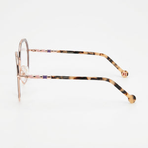 Carolina Herrera Round Eyeglasses for Women — front view, Alloy Steel