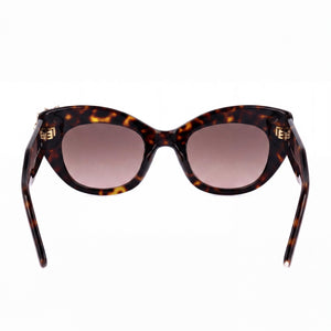 Carolina Herrera Cat Eye Sunglasses for Women — interior view, Non-Polarized lens detail