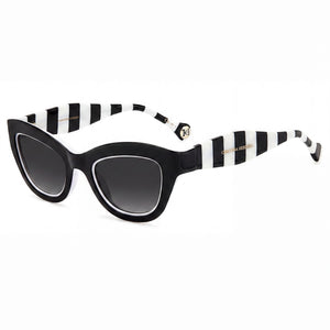 Carolina Herrera Her 0086/S Black Cat Eye Sunglasses for Women, Black White lens