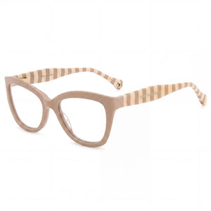 Carolina Herrera Her 0088 Beige Rectangle Eyeglasses for Women, Acetate frame